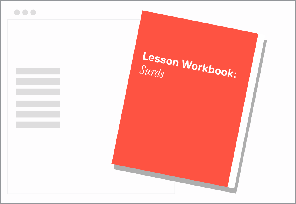 A Syllabi lesson workbook titled Surds